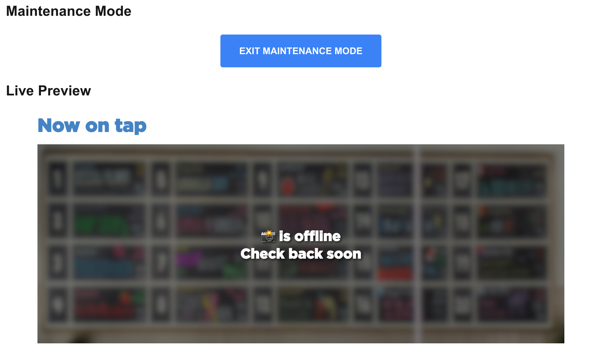 Maintenance Mode