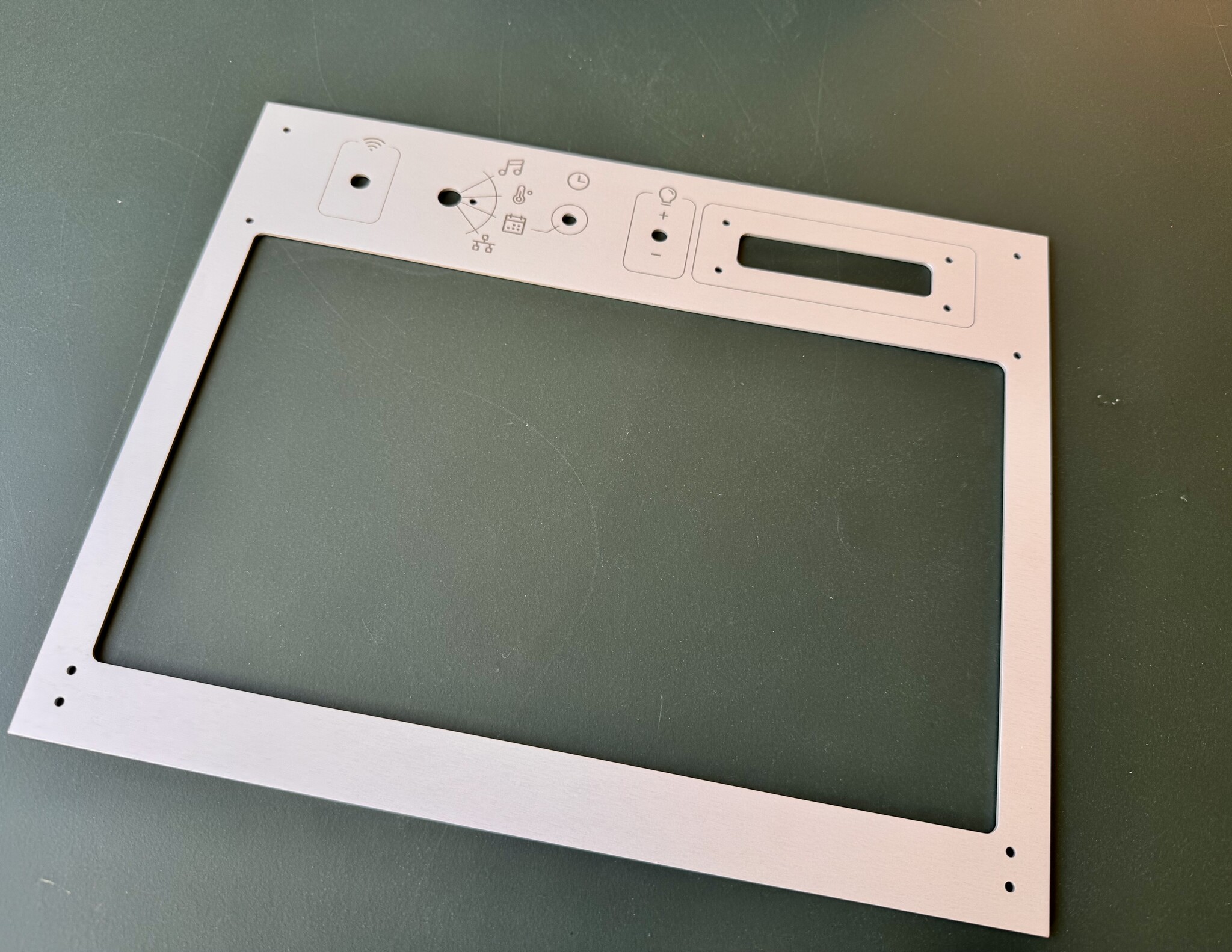 Anodized aluminum front panel