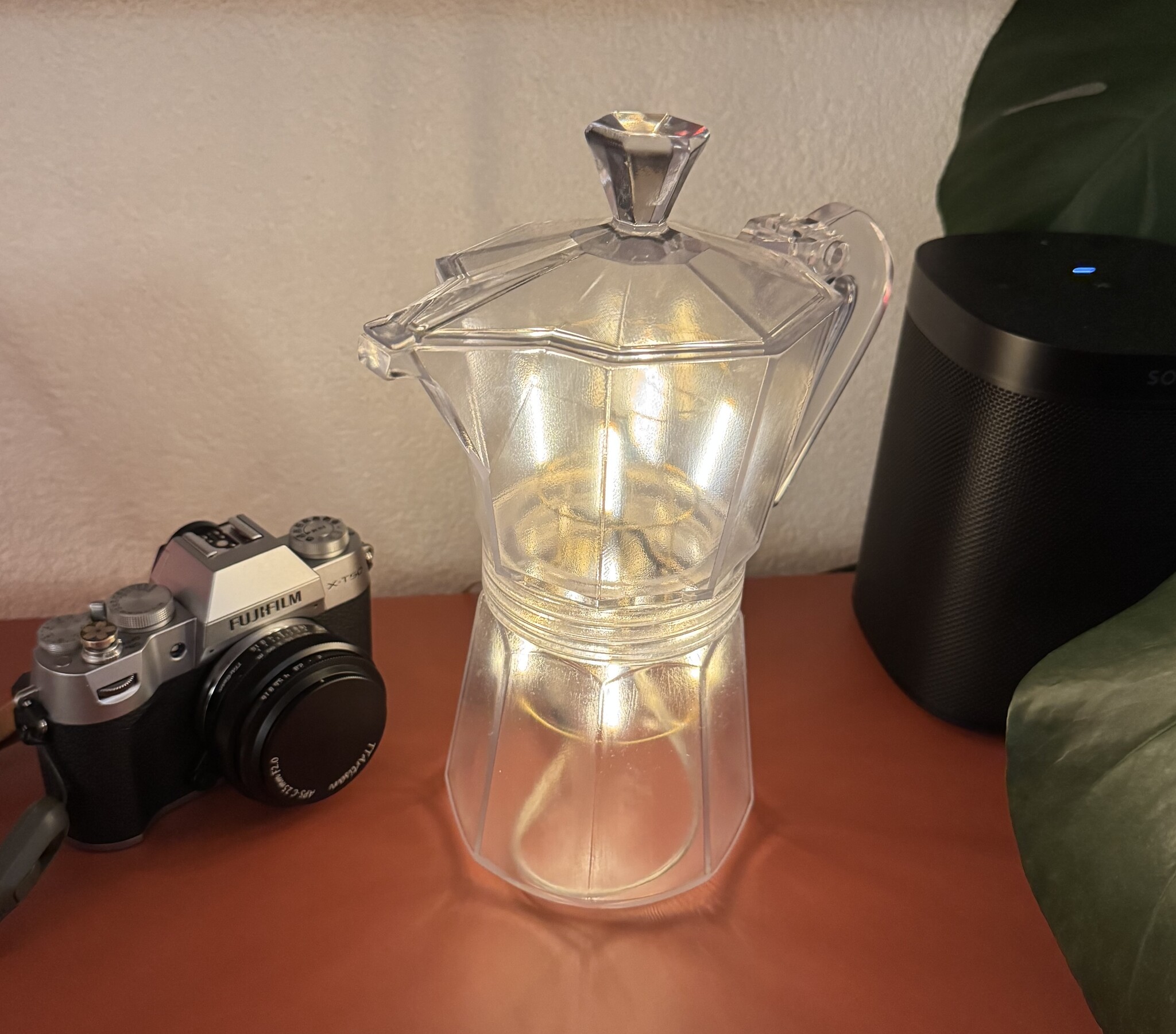 The assembled Moka lamp