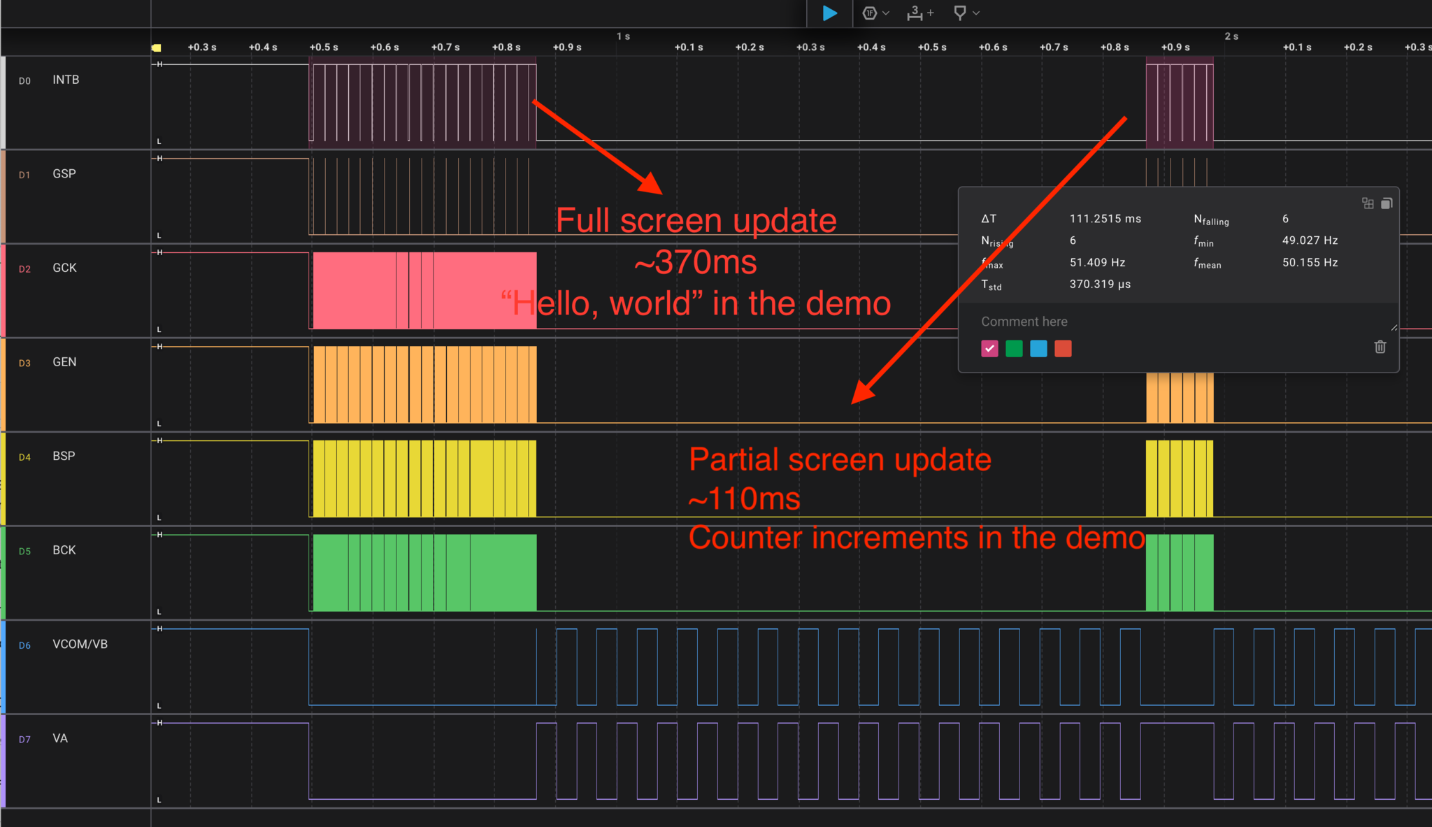 Logic analyzer capture
